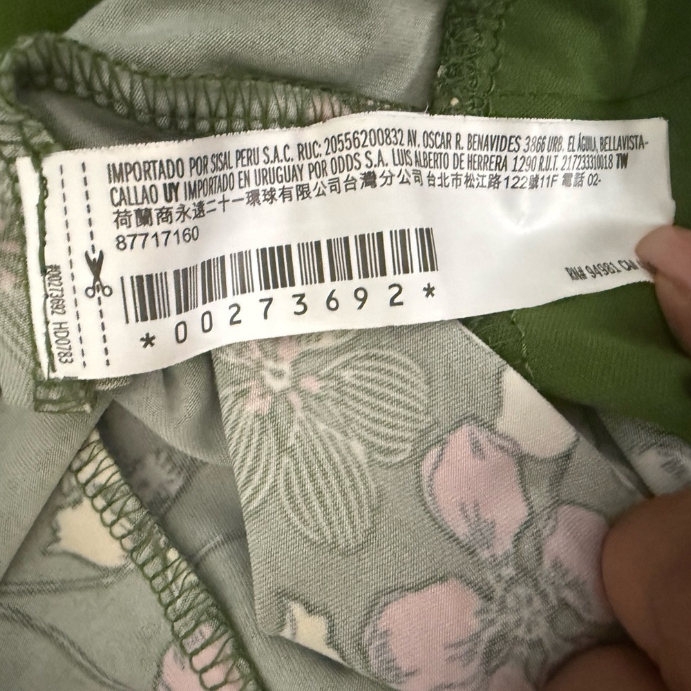 Forever 21 Green Floral Pantsuit Wide leg Spring V Neck Boho Size S - Picture 10 of 14